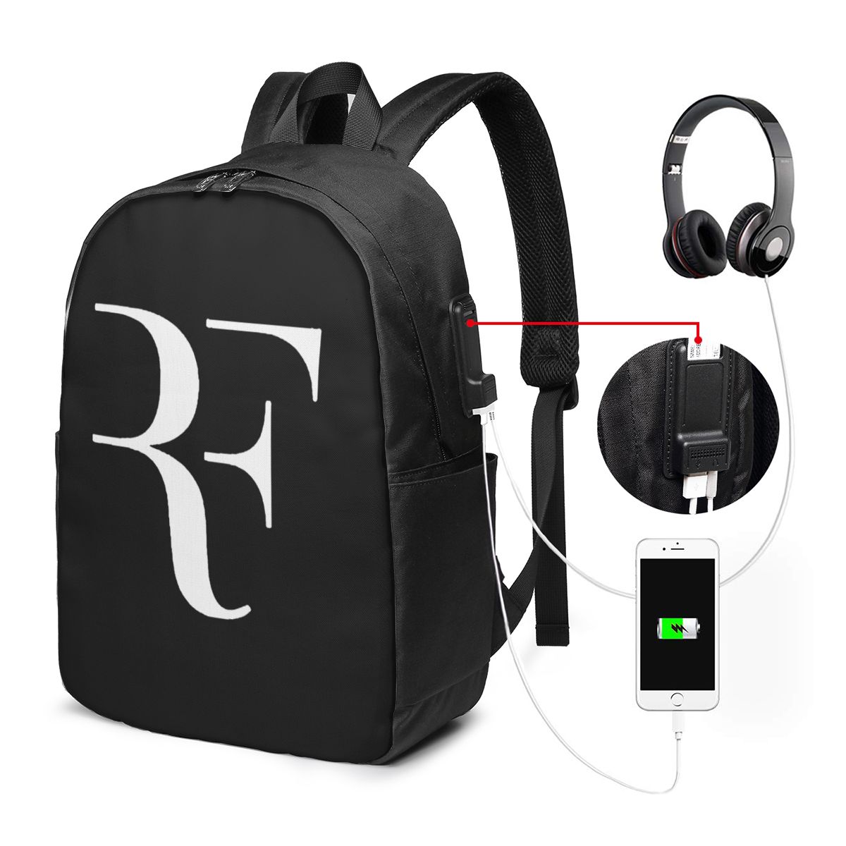 Backpacks - Roger Federer Rugzak Reisnotebooktas Computer Student