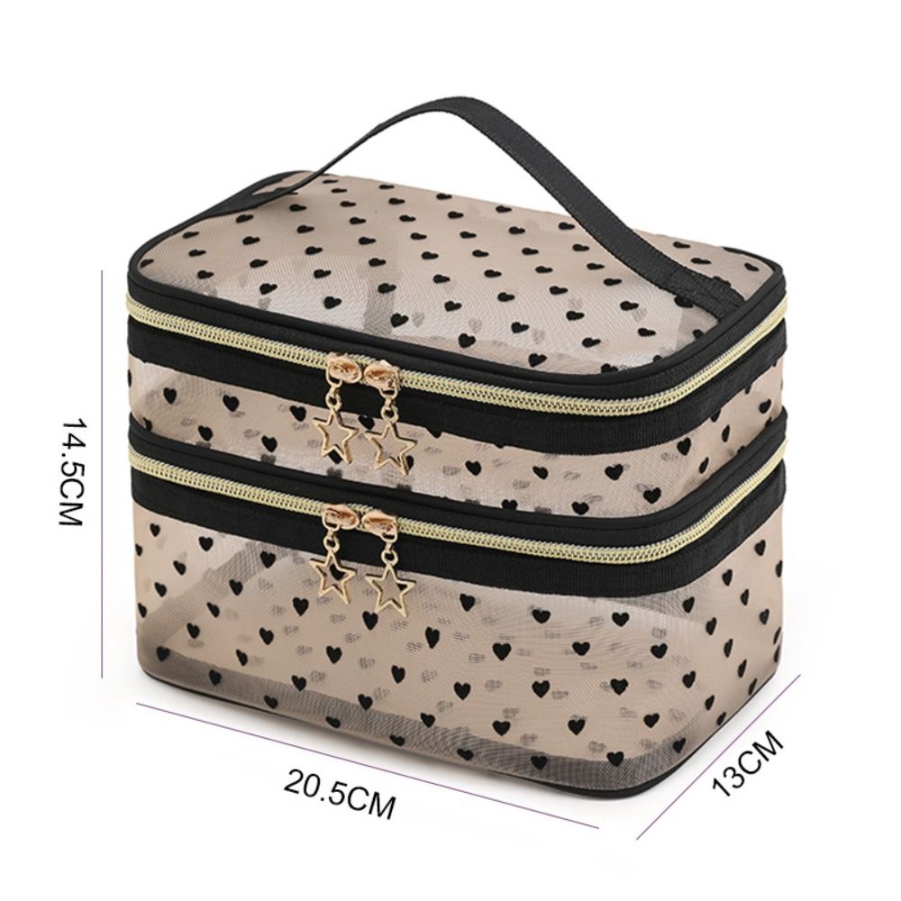 Nieuwe nylon make-uptas, dubbe - Cosmetic Bags recensie en prijs