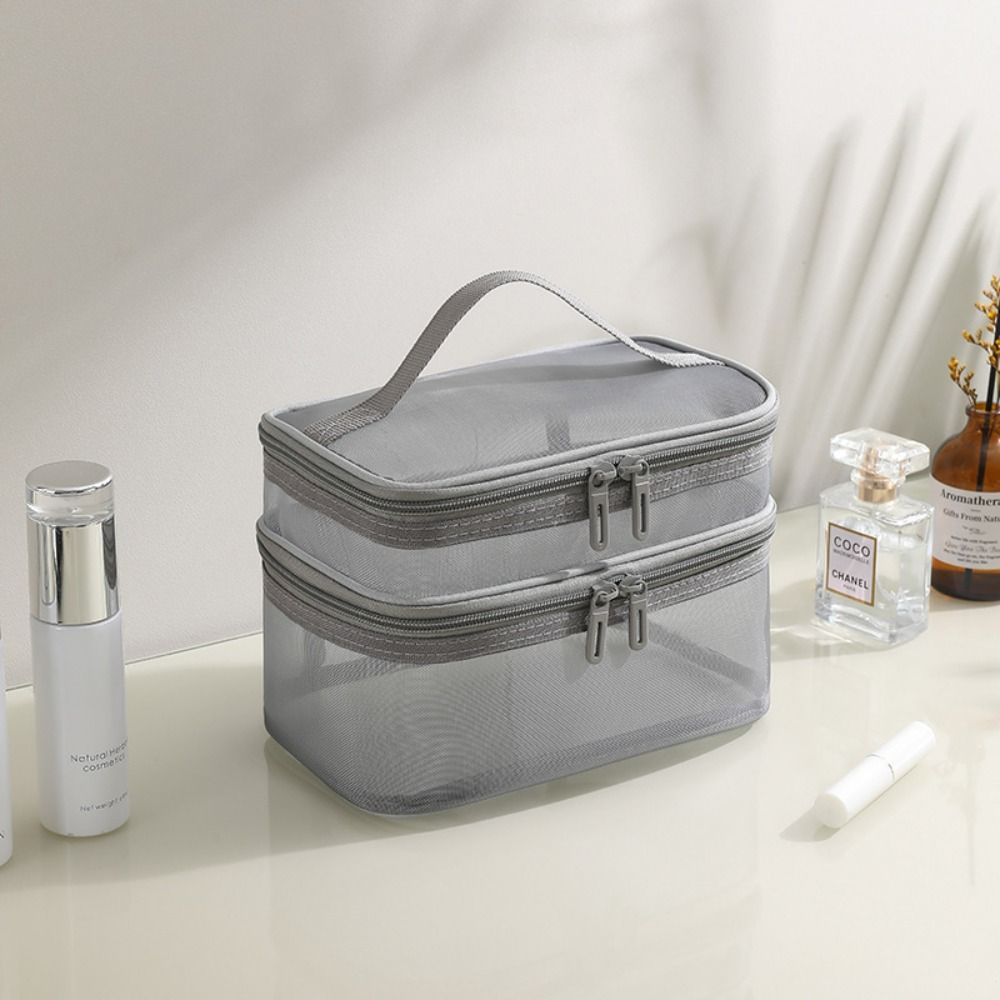 Nieuwe nylon make-uptas, dubbe - Cosmetic Bags recensie en prijs