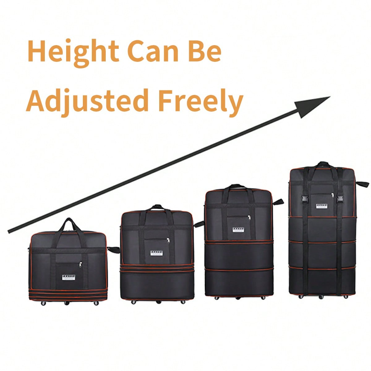 Zwarte, inklapbare reistas met - Foldable Rolling Luggage Bag recensie en prijs
