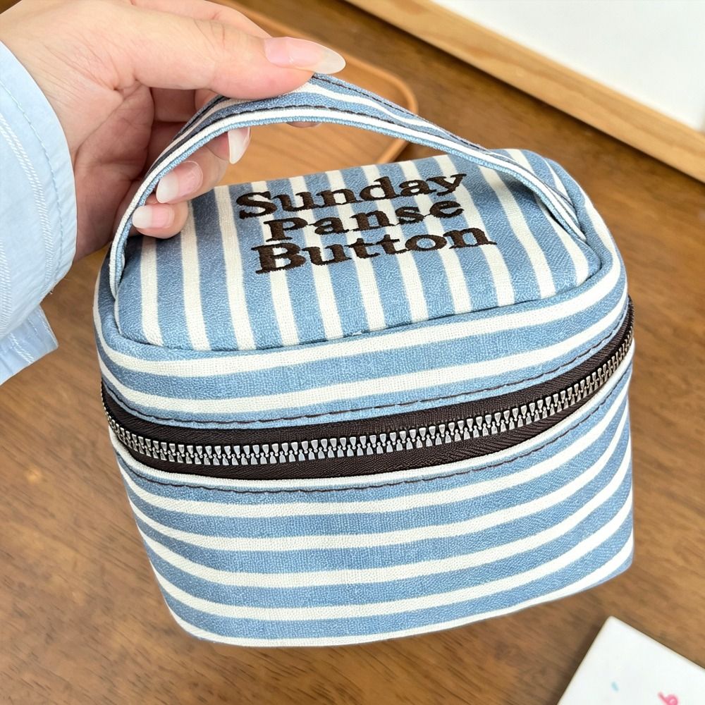 Draagbare, blauw-wit gestreept - Cosmetic Bags recensie en prijs