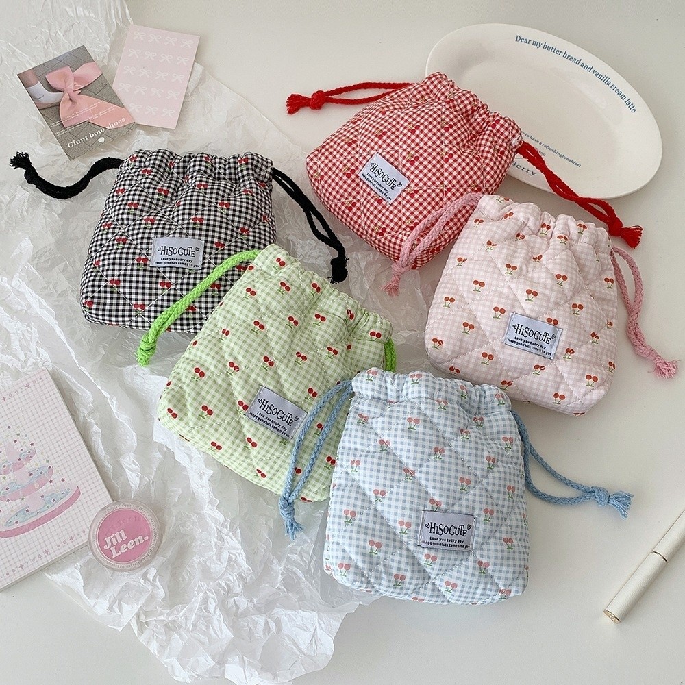 Nieuwe Cherry Drawstring Pouch - Cosmetic Bags recensie en prijs