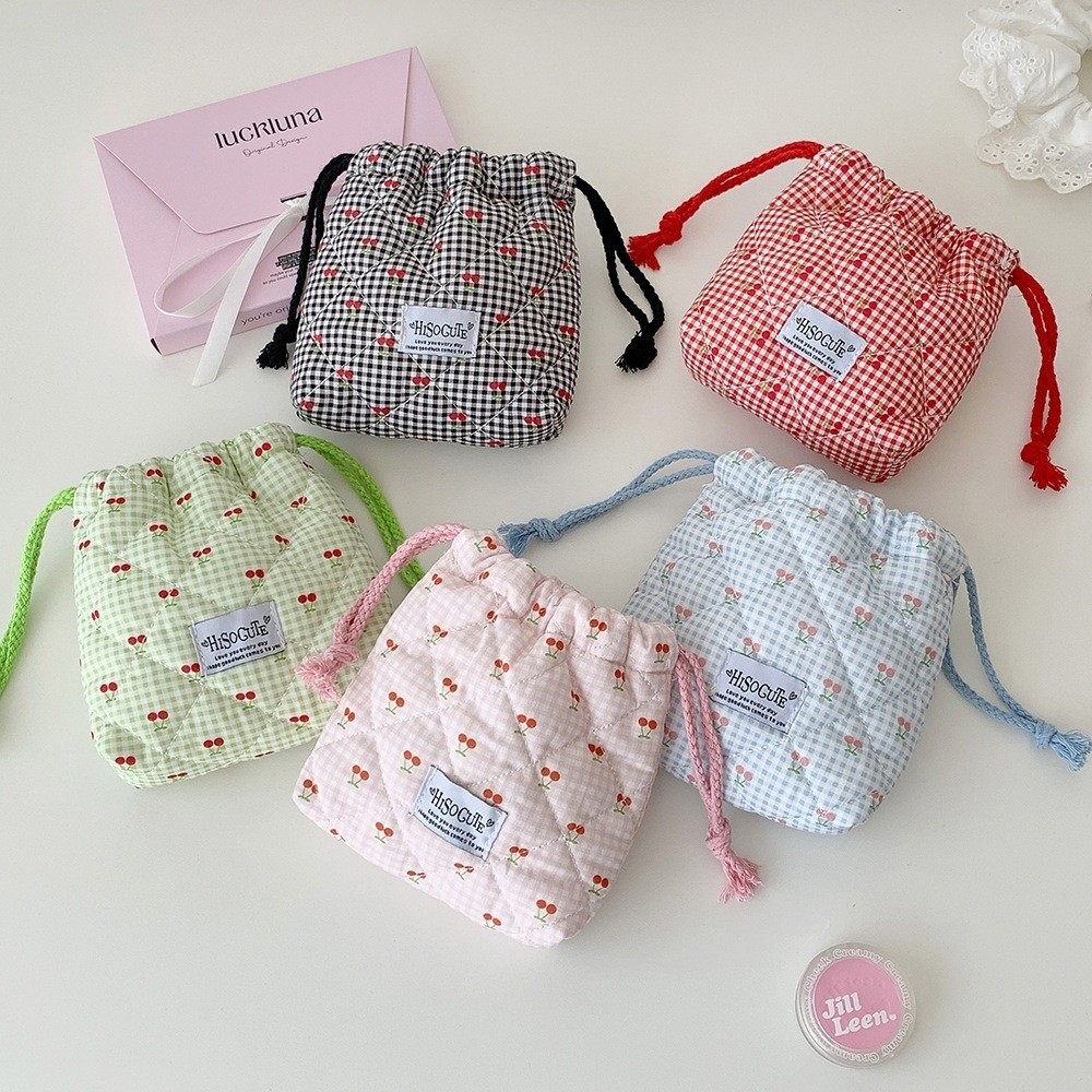 Nieuwe Cherry Drawstring Pouch - Cosmetic Bags recensie en prijs