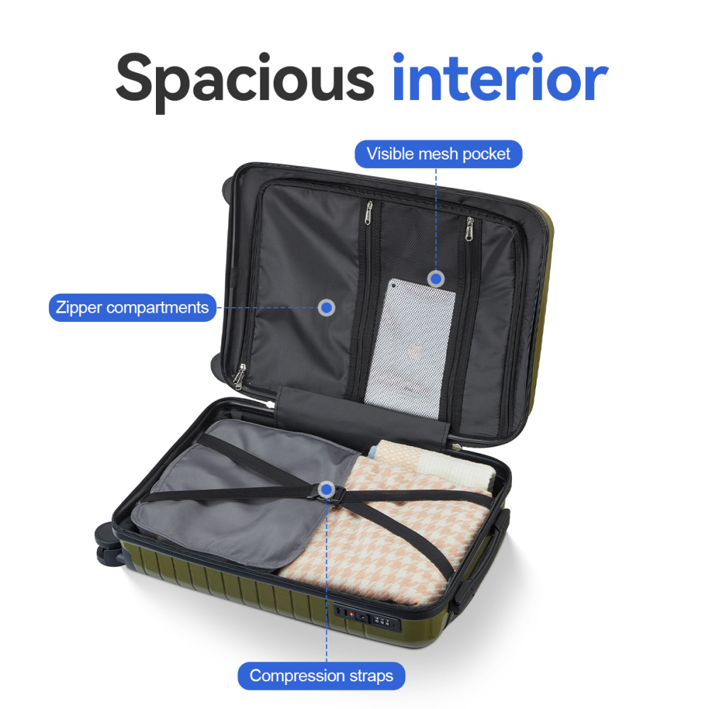5-delige PP hardcase kofferset - Foldable Rolling Luggage Bag recensie en prijs
