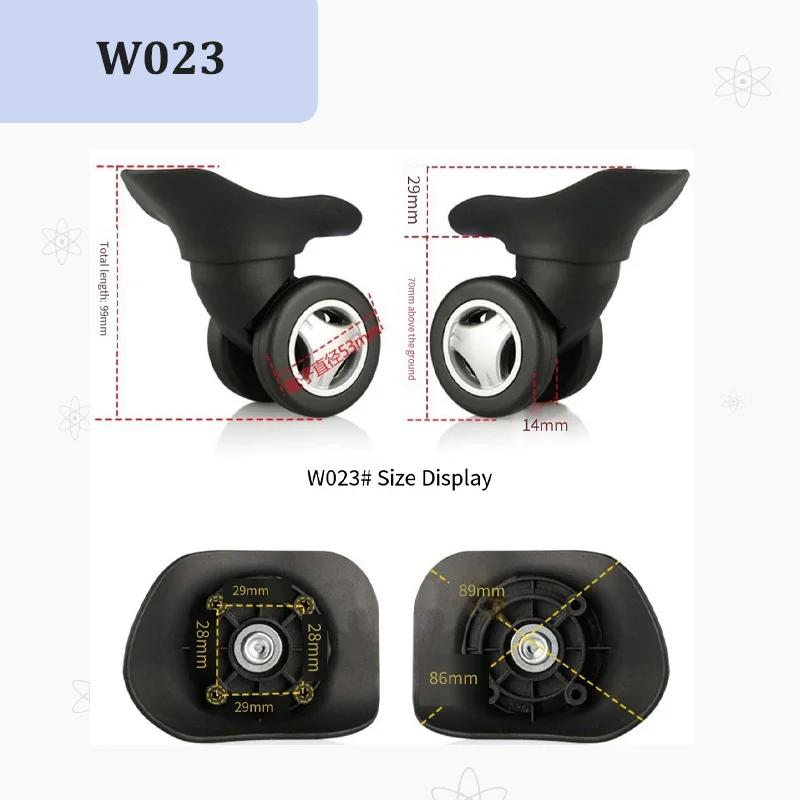 Voor W023 Reparatieset voor ba - Silent Replacement Luggage Wheels recensie en prijs