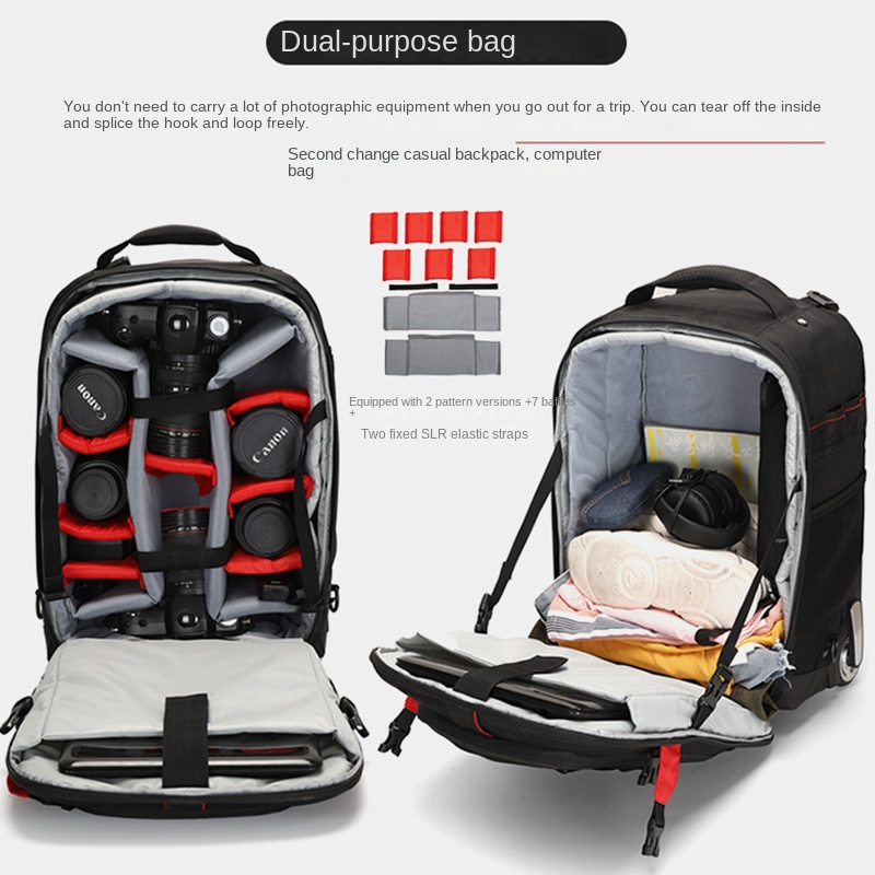 Fotografietrolley rugzak profe - Foldable Rolling Luggage Bag recensie en prijs